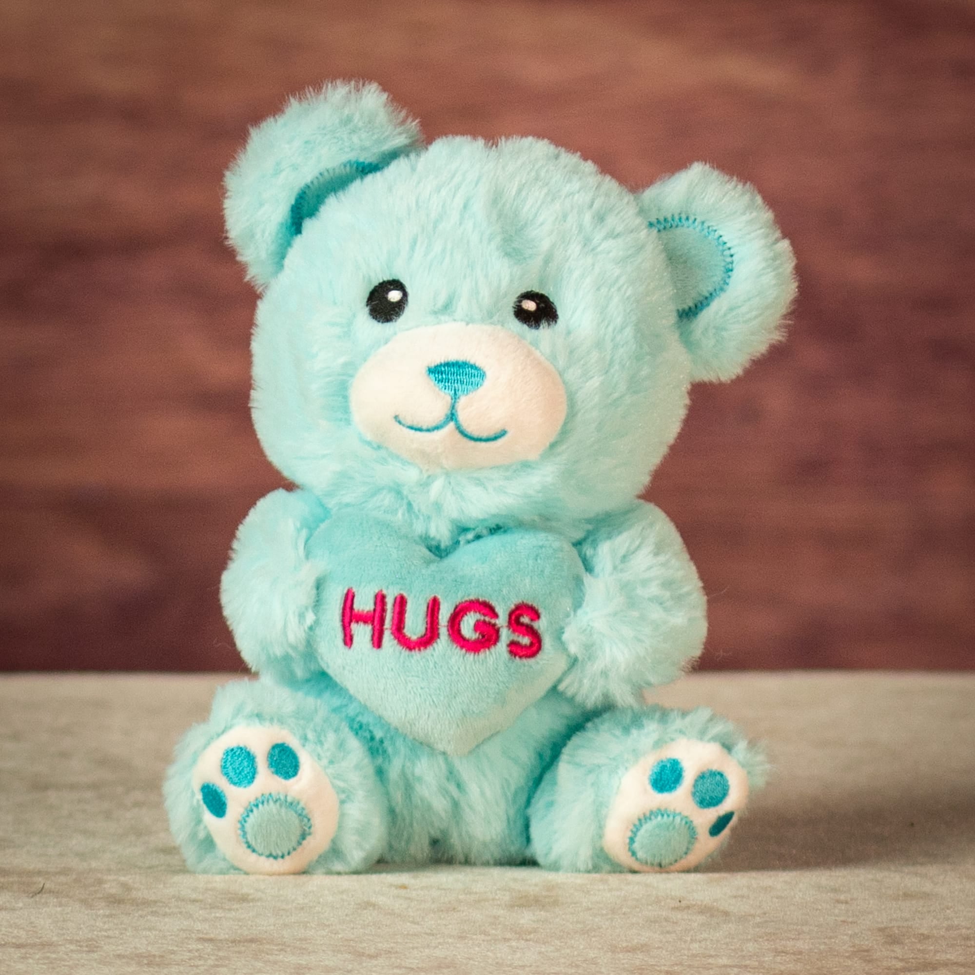 6" Sitting Heart Message Bears