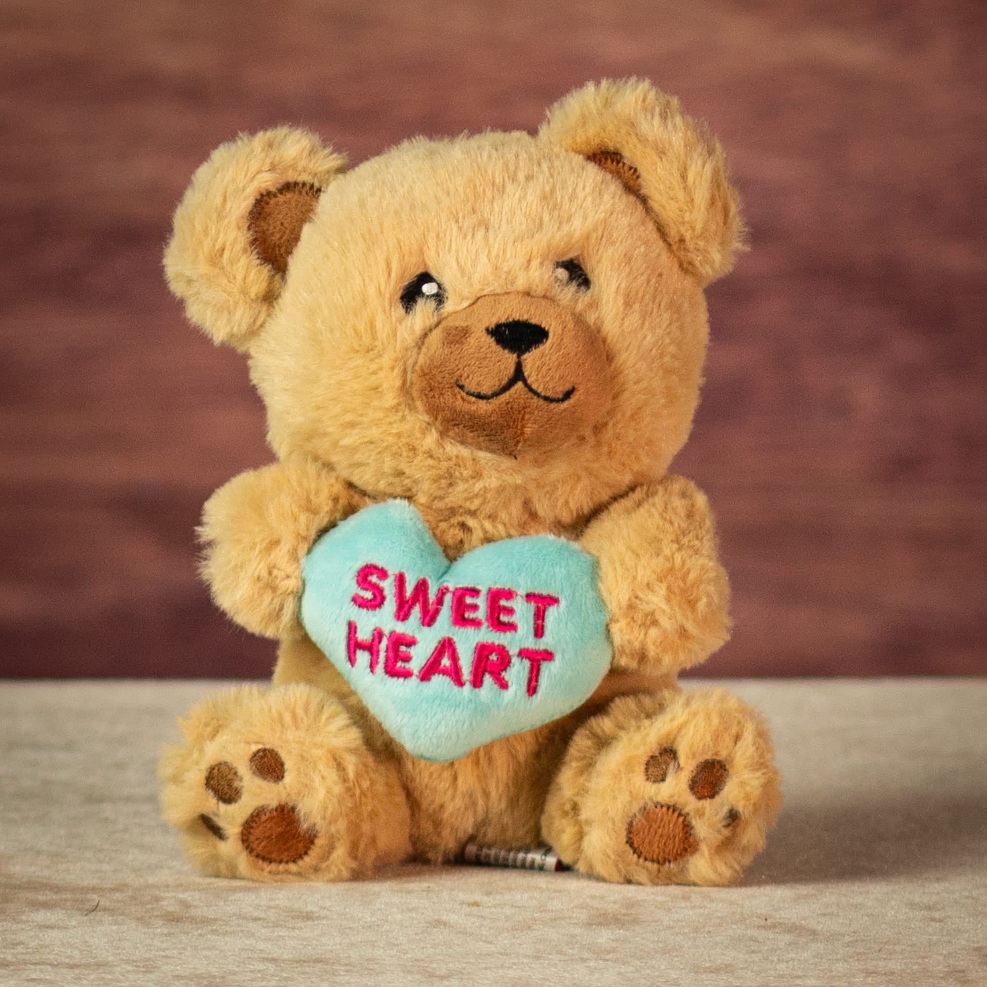 6" Sitting Heart Message Bears
