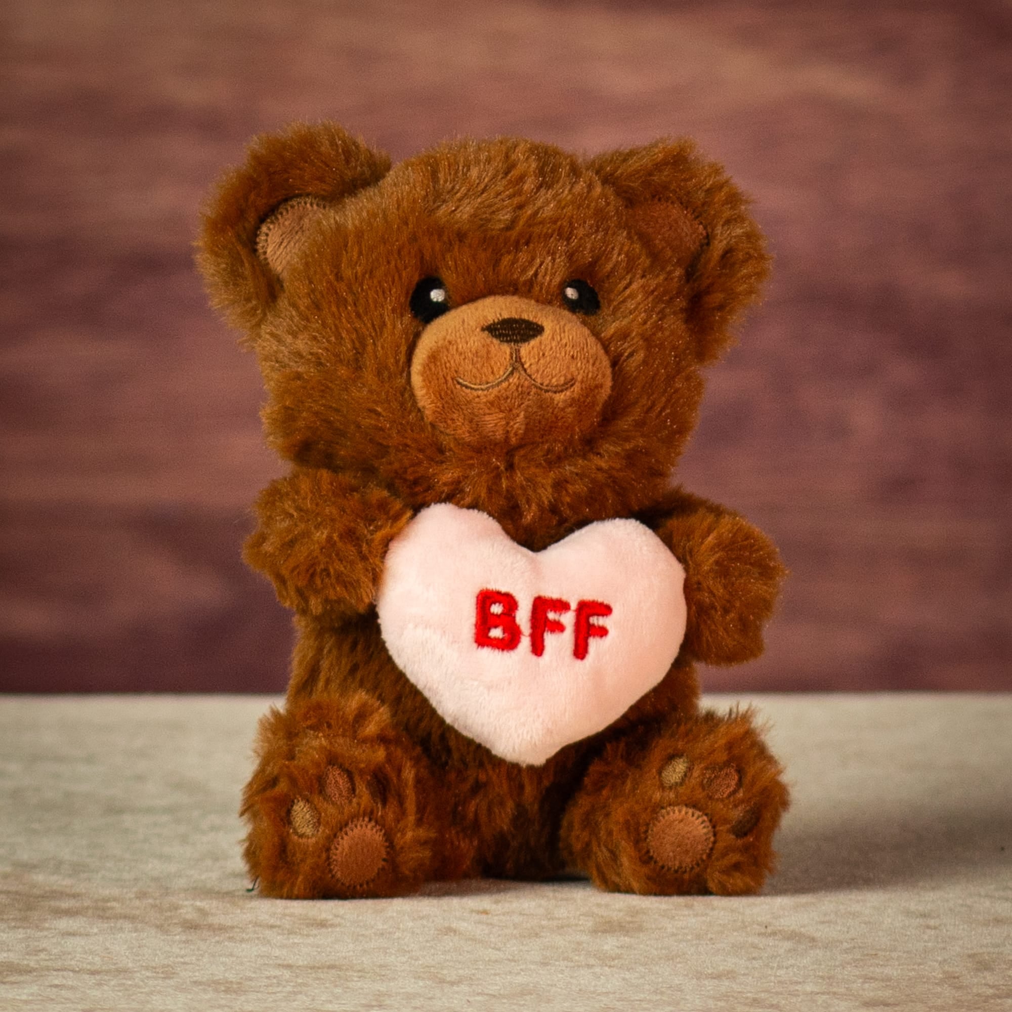 6" Sitting Heart Message Bears