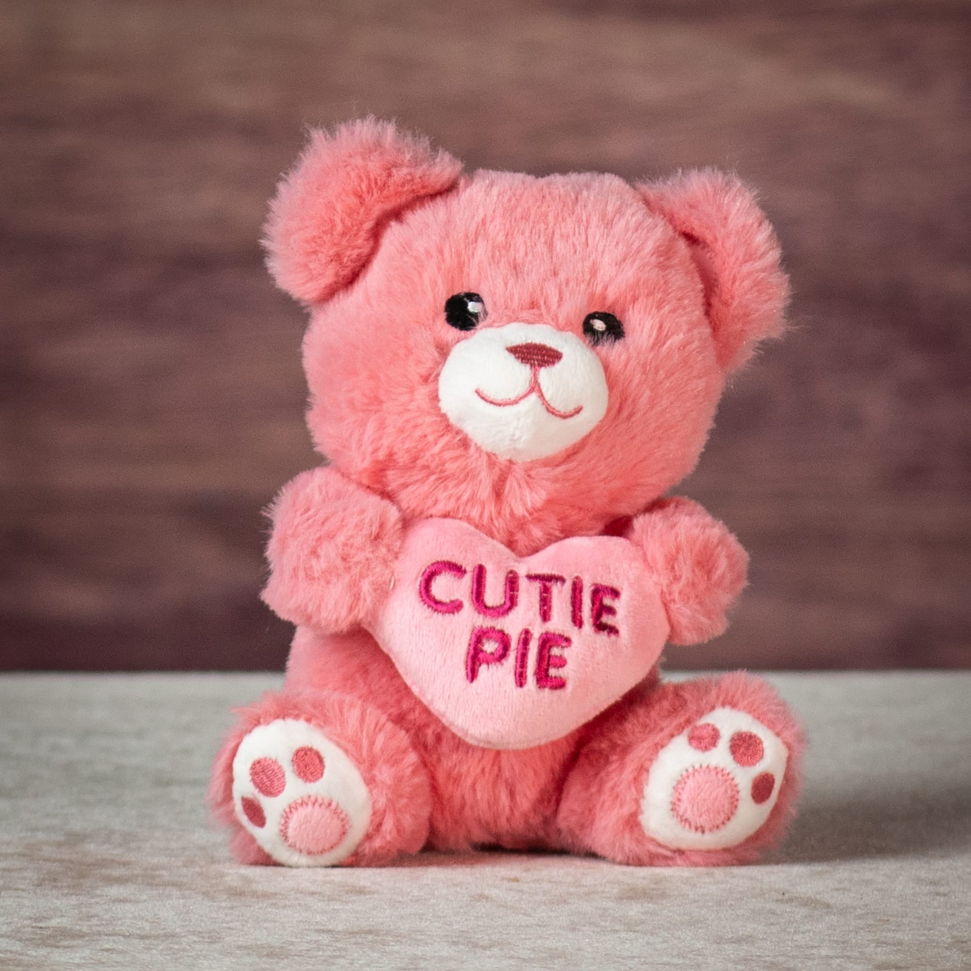 6" Sitting Heart Message Bears