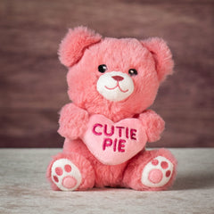6" Sitting Heart Message Bears
