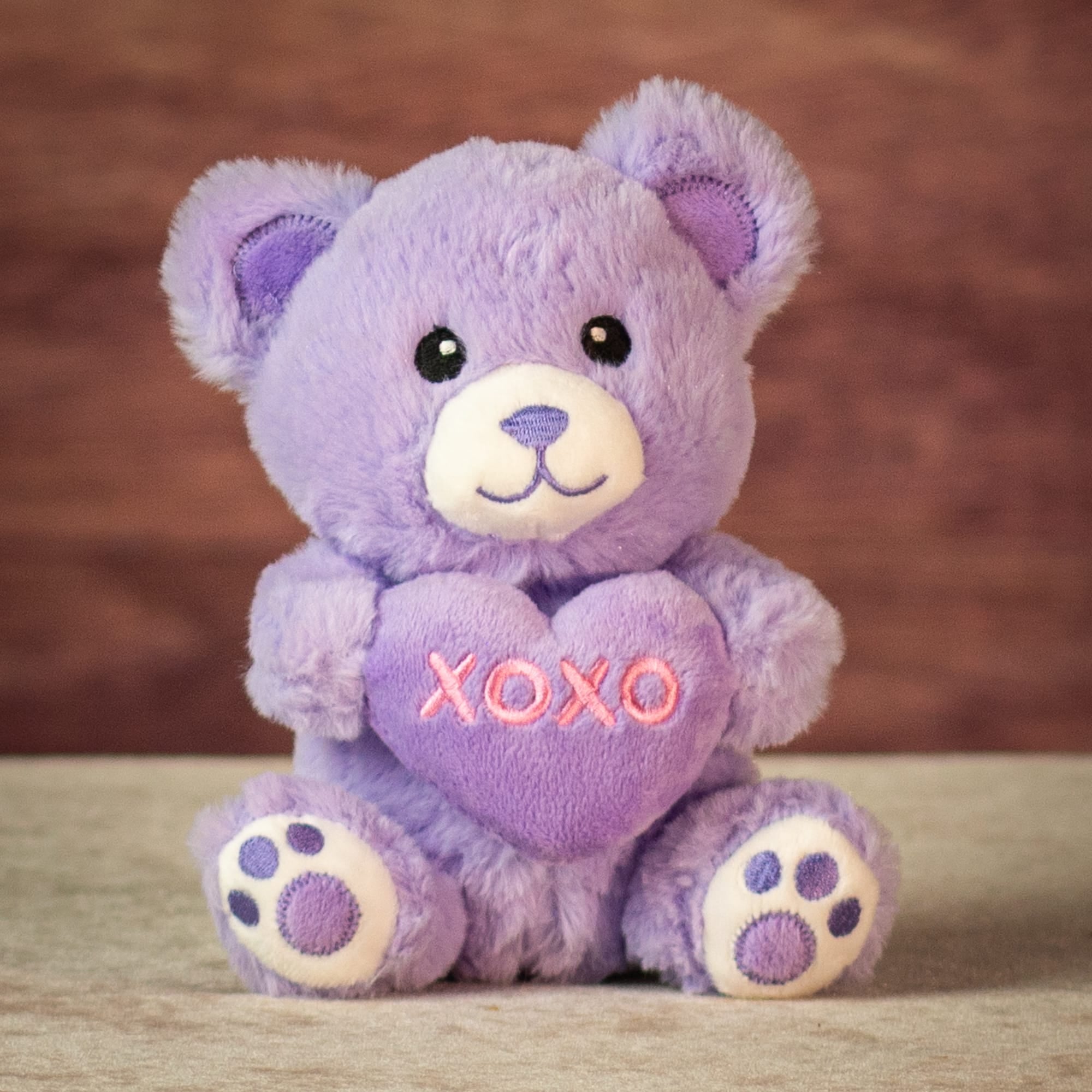 6" Sitting Heart Message Bears