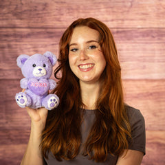 6" Sitting Heart Message Bears