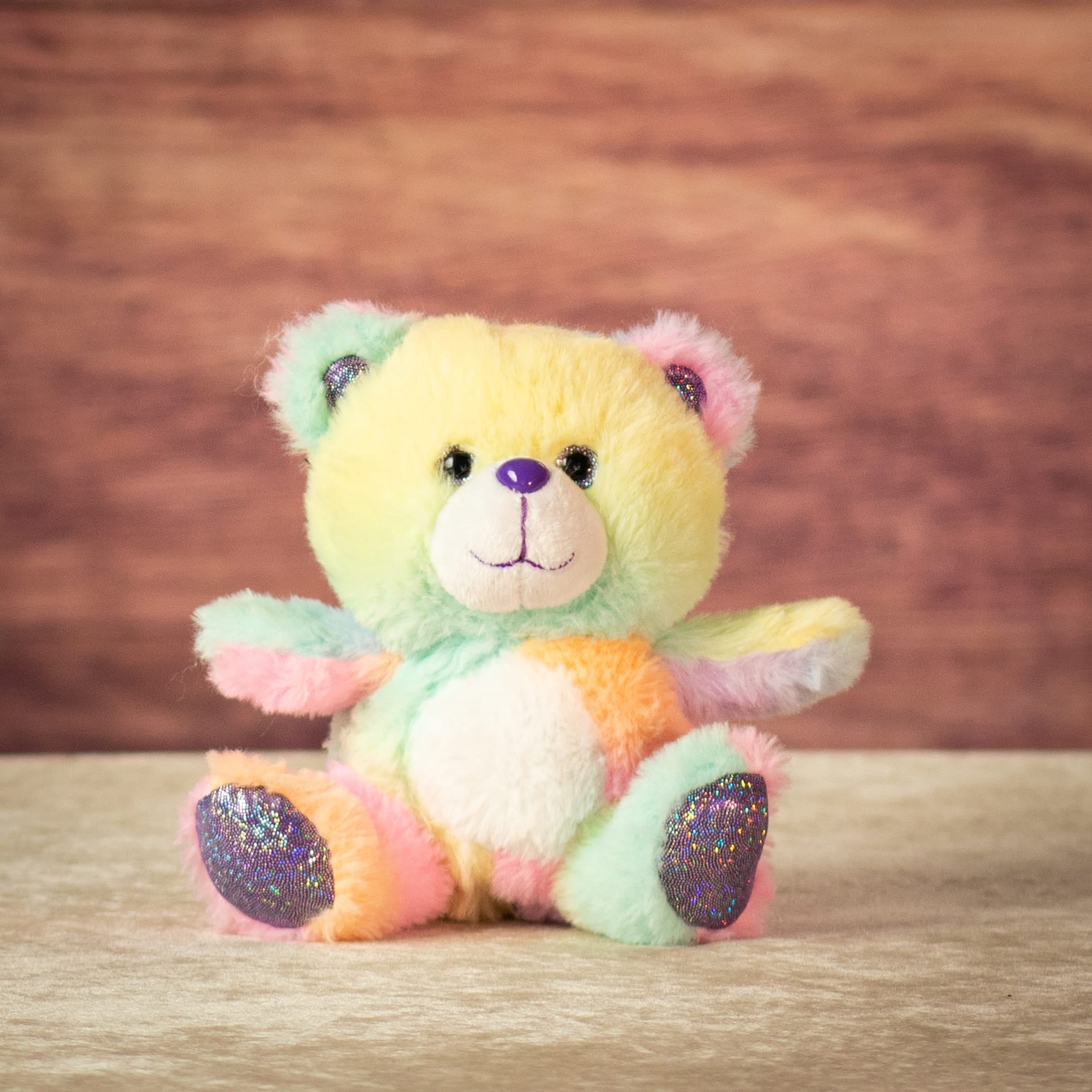 6" Sitting Pastel Sparkle Animal Assortment