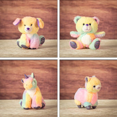 6" Sitting Pastel Sparkle Animal Assortment