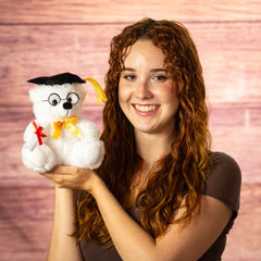 6" Winter White Grad Colorama Bear