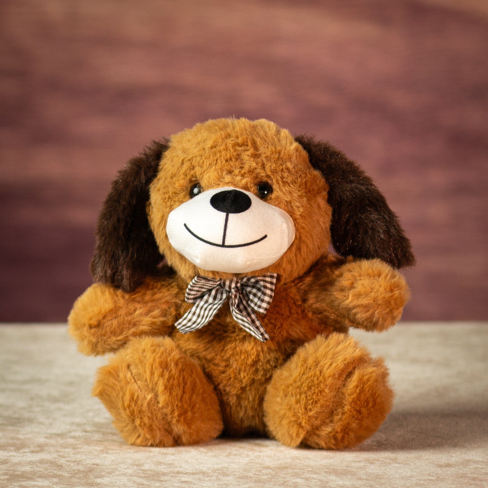 7" Sitting Chestnut Puppy Dog