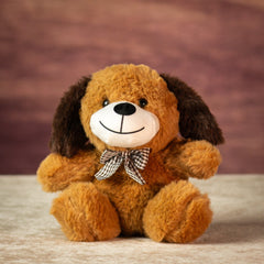 7" Sitting Chestnut Puppy Dog