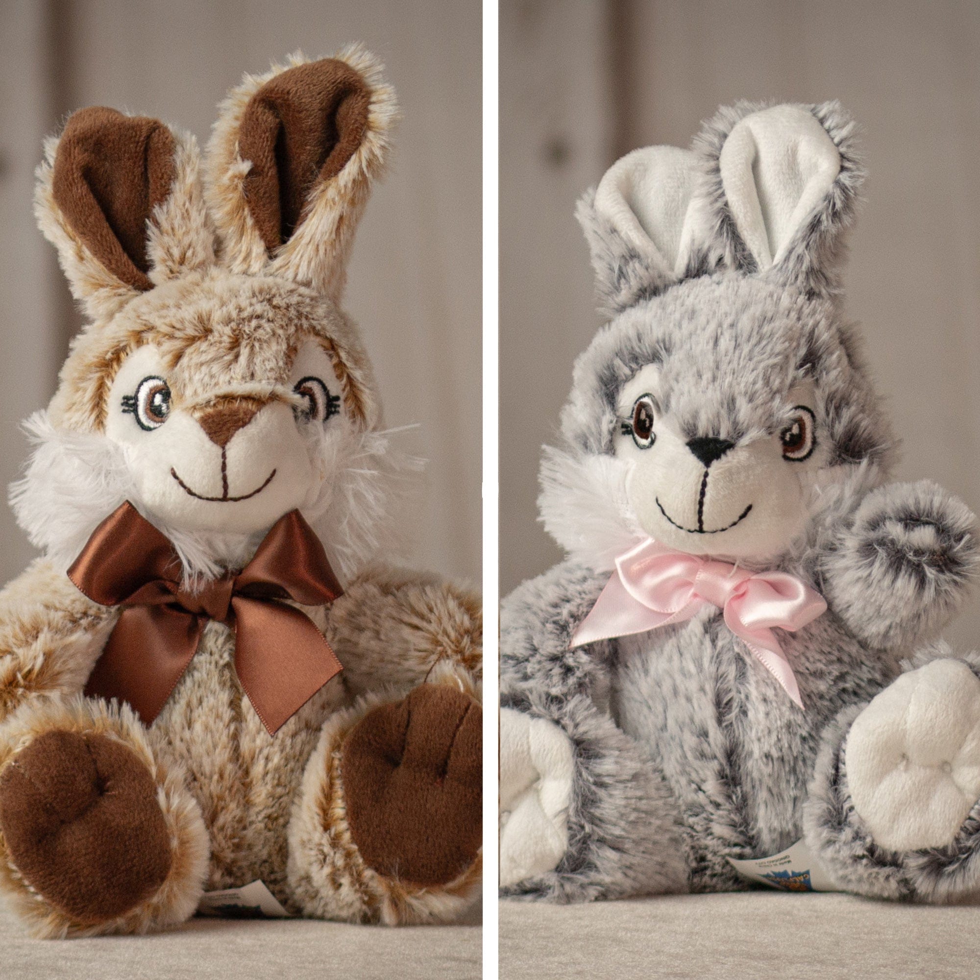 7" Sitting Bunny Duo
