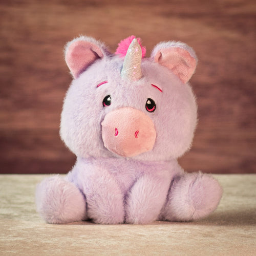 7" Sitting Lavender Unicorn Plush