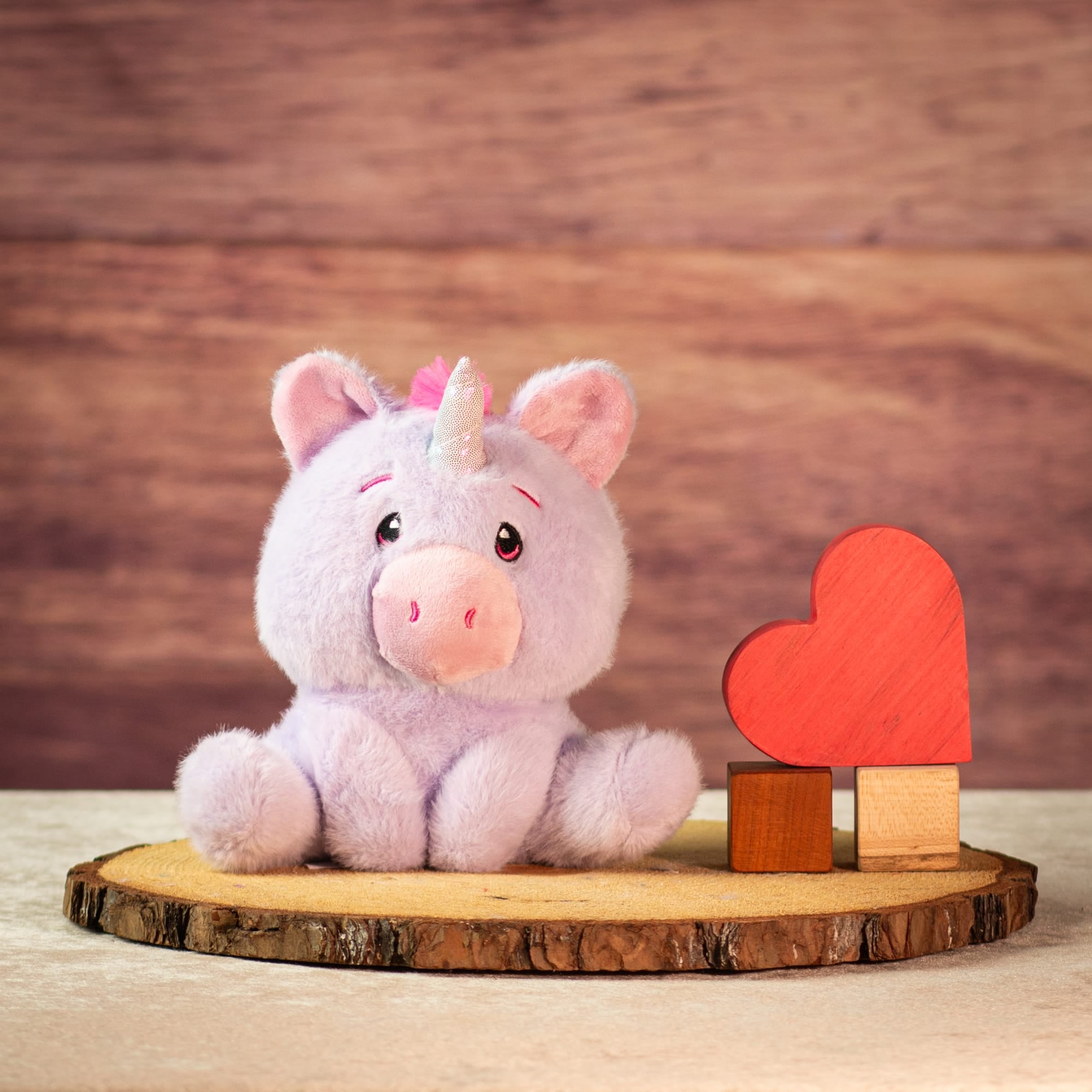 7" Sitting Lavender Unicorn Plush