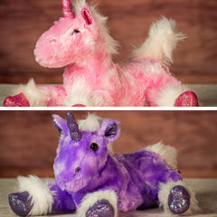 9.5" Laying Sparkle Unicorns