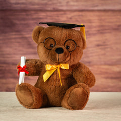 9" Gingerbread Brown Colorama Grad Bear