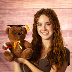 9" Gingerbread Brown Colorama Grad Bear