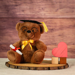 9" Gingerbread Brown Colorama Grad Bear