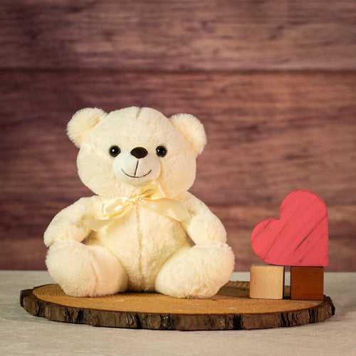 9" Sitting Cream & Cocoa Bears