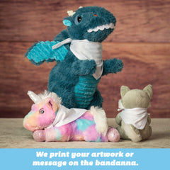 Custom-Printed or Blank Bandannas for Plush Toys