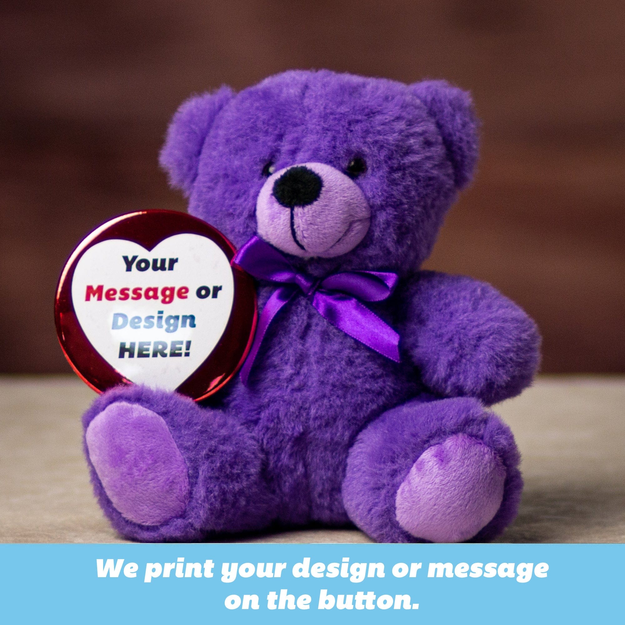 Custom-Printed Button for any Stuffed Animal – Plush in a Rush