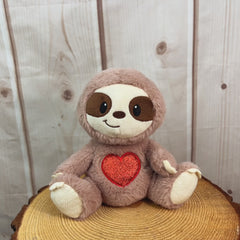 9" Smirky Valentine Sloth