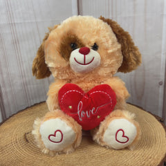 9" Sitting Valentine Doggie Trio