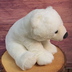 12" Sitting Snowcap Polar Bear