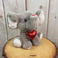 9" Spunky Valentine Elephant