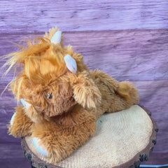 13" Laying Highland Cow
