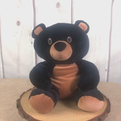 12" Black Huggy Bear