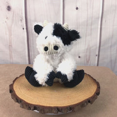 9.5" Scruffy Cuddly Cow