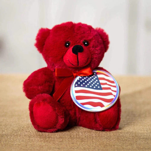 ready made shiny button with american flag