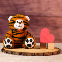 8 in stuffed whimsical tiger sitting