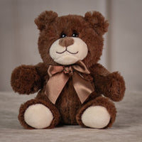 6" Cute Teddy bear Trio in dark brown