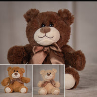 6" Cute Teddy Trio in three shades of brown