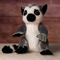 stuffed 15 in grey and white lemur 