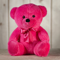 14" Paradise Pink Colorama XL Bear wearing a pink bow