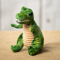 9" green T-Rex with white teeth