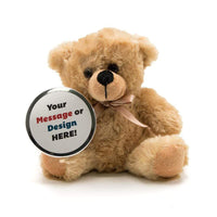 Wholesale Stuffed Animals -  Silver Custom-Printed Button for any Stuffed Animal (Bear not Included)  -  B1000