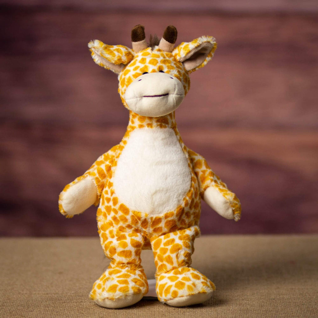 A giraffe that is 12 inches tall while standing