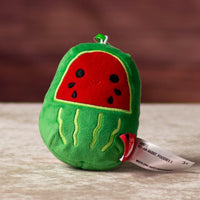 4 in stuffed watermelon foodie key chain clips