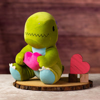 12 in stuffed green valentines dinosaur