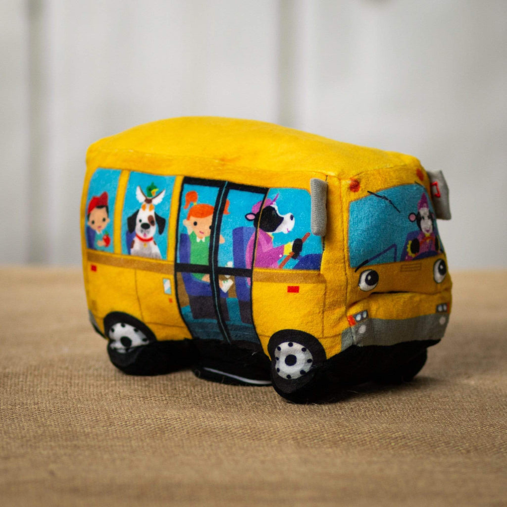 A yellow animated/singing school bus that is 8 inches from front to back