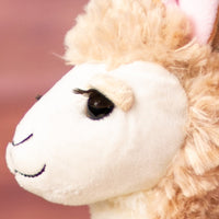 10 in stuffed llama with eyelashes