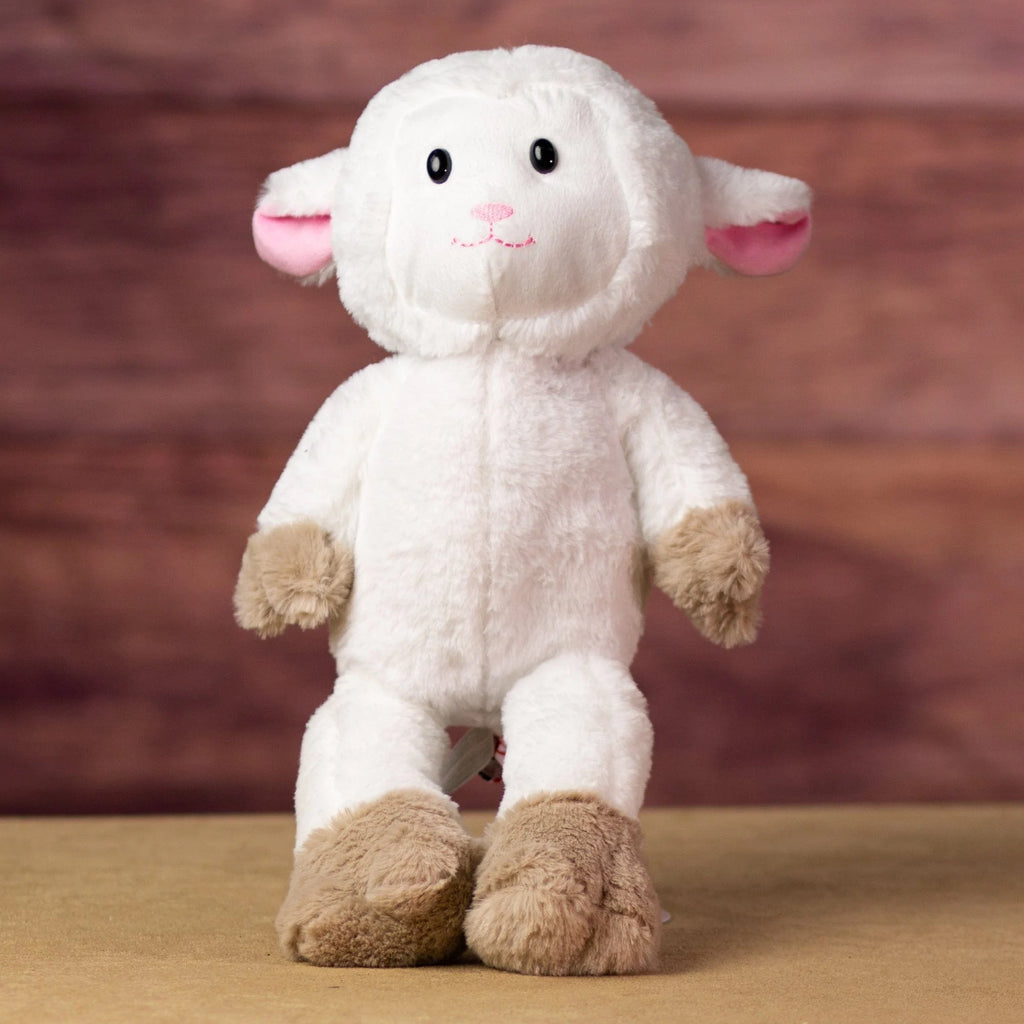 16" Cuddly White Lamb
